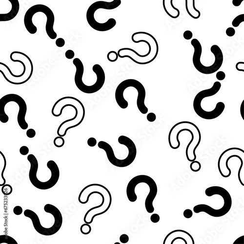 seamless question mark pattern with transparent background