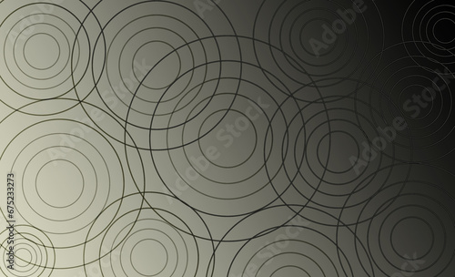 Recurring circles on gradient gray background. Gradient abstract background pattern. Banner, cover or layer design web illustration.