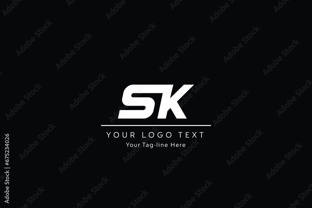 The logo letter SK is elegant The logo letter SK is elegant