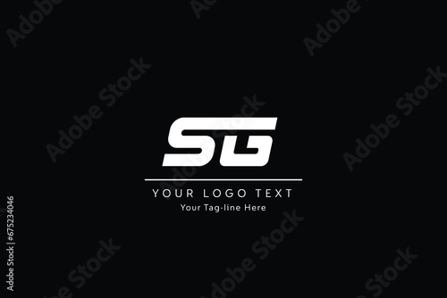Alphabet letters icon logo SG or GS