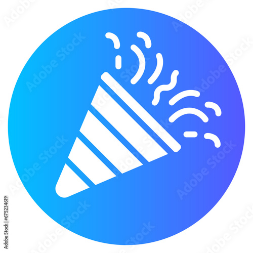 party popper gradient icon