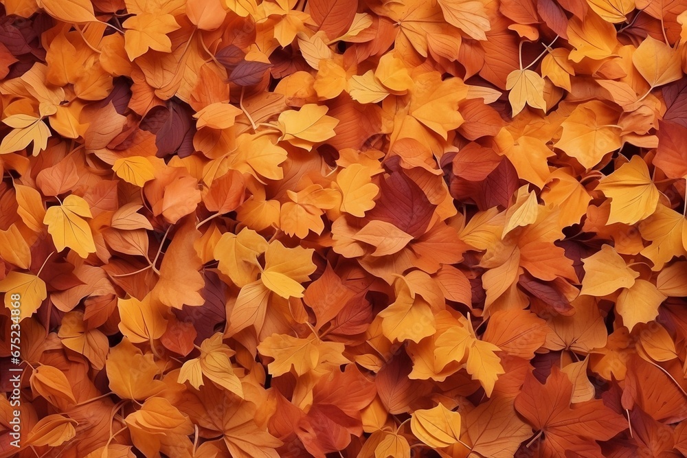 Embrace the Splendor of Autumn: A Profusion of Vibrant Orange Leaves Enveloping the Entire Frame, Crafted by Generative AI Embrace the Splendor of Autumn: A Profusion of Vibrant Orange Leaves Enveloping the Entire Frame, Crafted by Generative AI