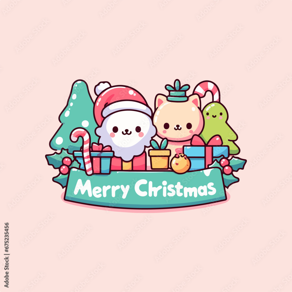 Cute christmas card with santa claus, simple merry christmas card, christmas celebration card, holiday card with Santa Claus, Merry Christmas greeting Cute christmas card with santa claus, simple merry christmas card, christmas celebration card, holiday card with Santa Claus, Merry Christmas greeting