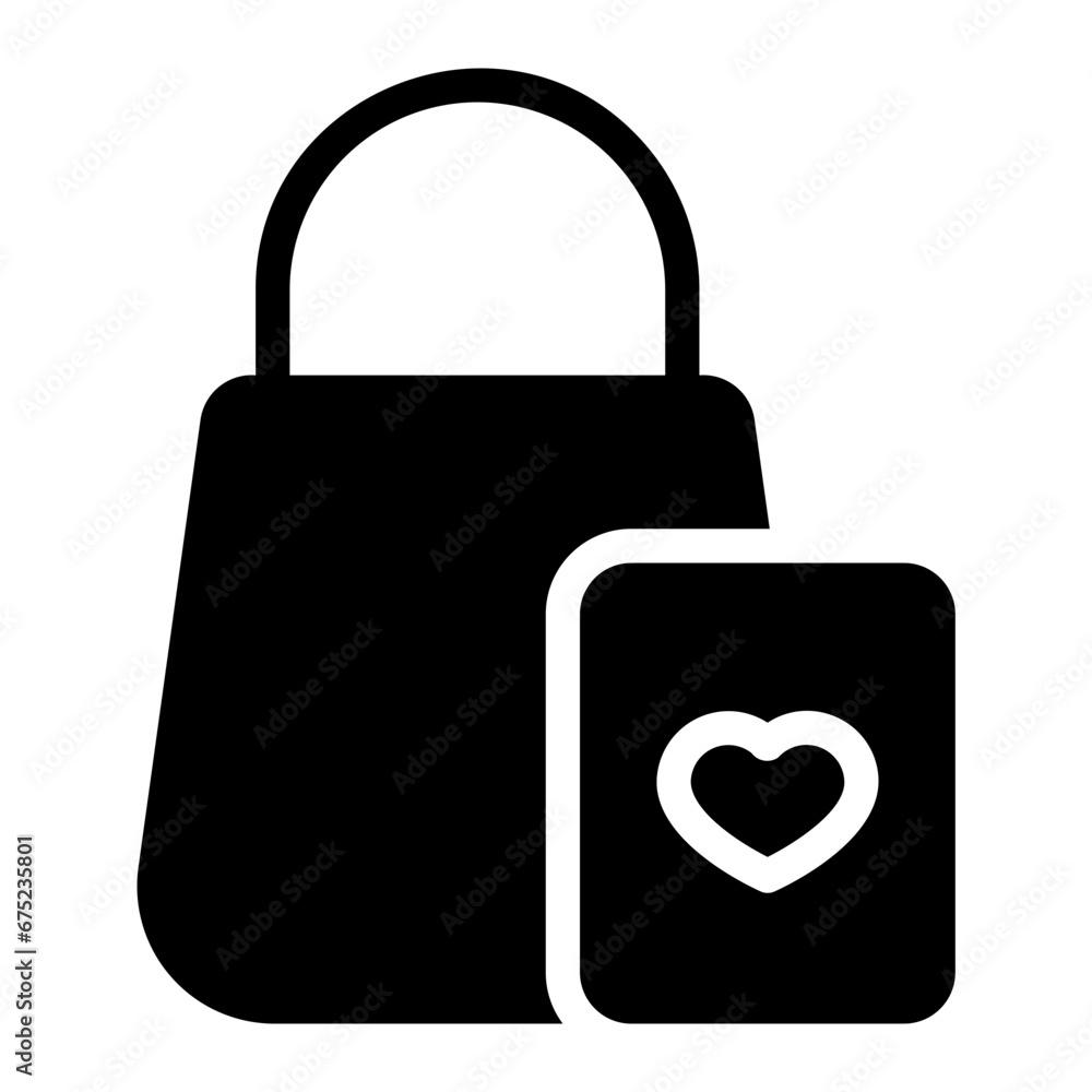 gift bag glyph icon gift bag glyph icon