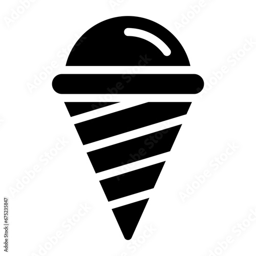 ice cream glyph icon