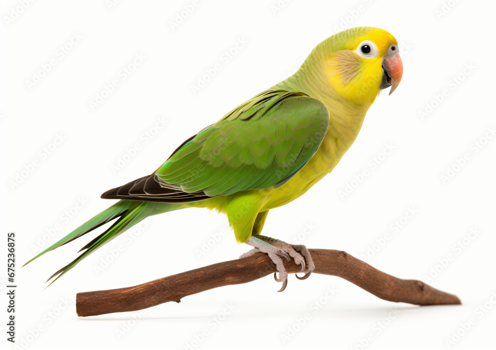 Quaker Parakeet Parrot isolated on white background