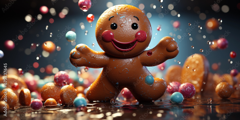 Lebkuchenmann-Papier-Banner – Weihnachtsdekoration Zum Aufhängen Für Party & Zuhause