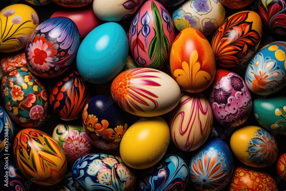 Pile of colorful Easter eggs Pile of colorful Easter eggs