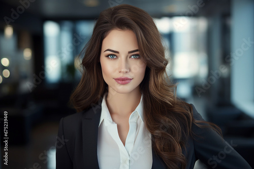 Wallpaper Mural Generative AI picture portrait of amazing gorgeous office worker young woman Torontodigital.ca