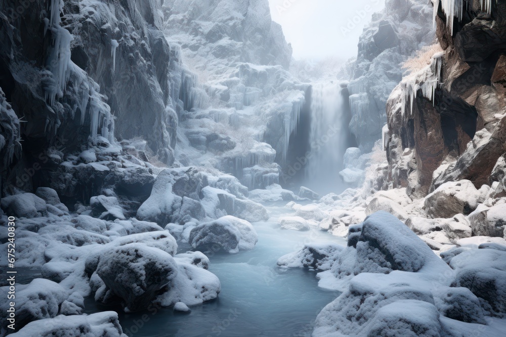 Frozen Waterfalls - Generative AI Frozen Waterfalls - Generative AI