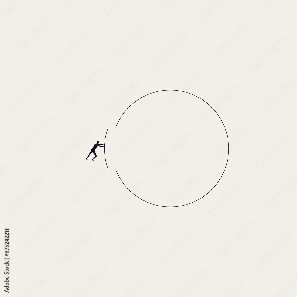 Complete task, business minimal illustration. Symbol of accomplishment, success. Editable vector concept. Complete task, business minimal illustration. Symbol of accomplishment, success. Editable vector concept.
