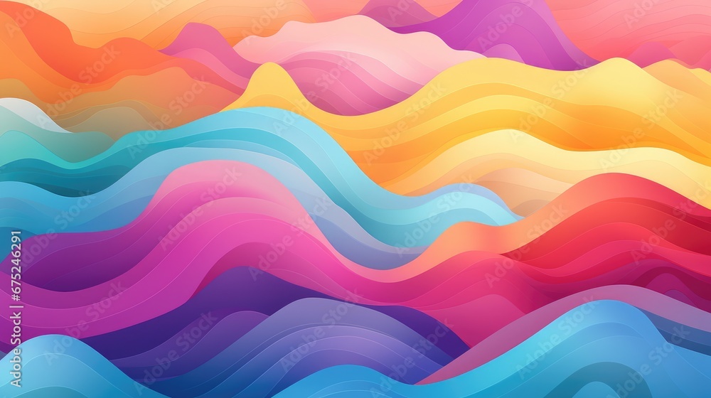 Abstract mountain landscape seamless pattern. Colorful wave background Abstract mountain landscape seamless pattern. Colorful wave background