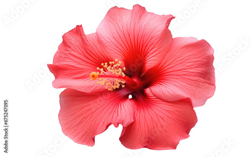 Beautiful Hibiscus Flowers in Bloom on Transparent Background
