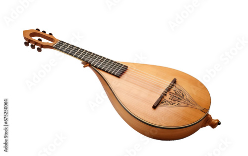 Musical Legacy Lute on Transparent Background