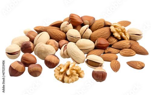 Set Of Nuts on Transparent Background