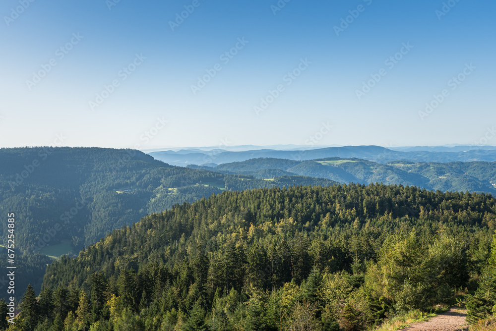 Landscape panorama on the Black Forest High Road, Seebach, Black Forest National Park, Baden-Wuerttemberg, Germany