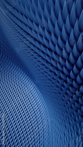 Wallpaper Mural 3d vertical video, animated abstract background, blue wavy macro texture Torontodigital.ca