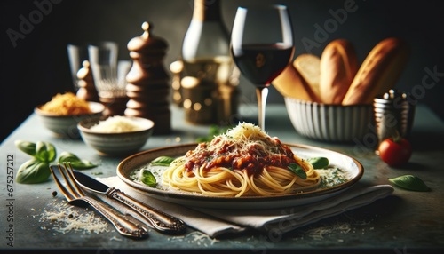Carbonara Delight on Elegant Dining Table

 photo