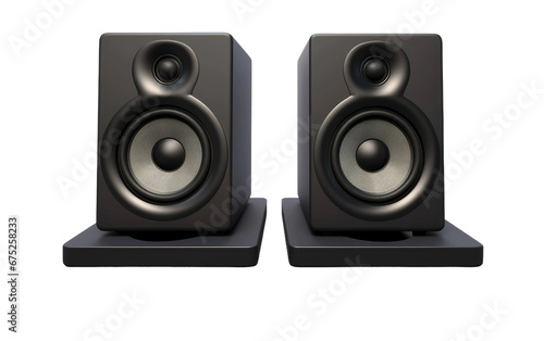 Pro Studio Speaker Monitors on Transparent Background