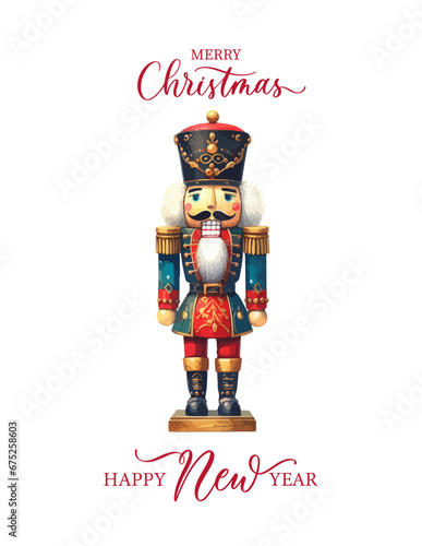 Photos Vector Christmas watercolor illustration in Scandinavian style