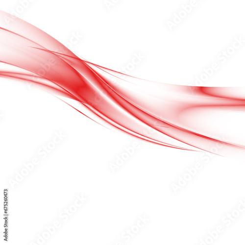 abstract red wave background on transparent