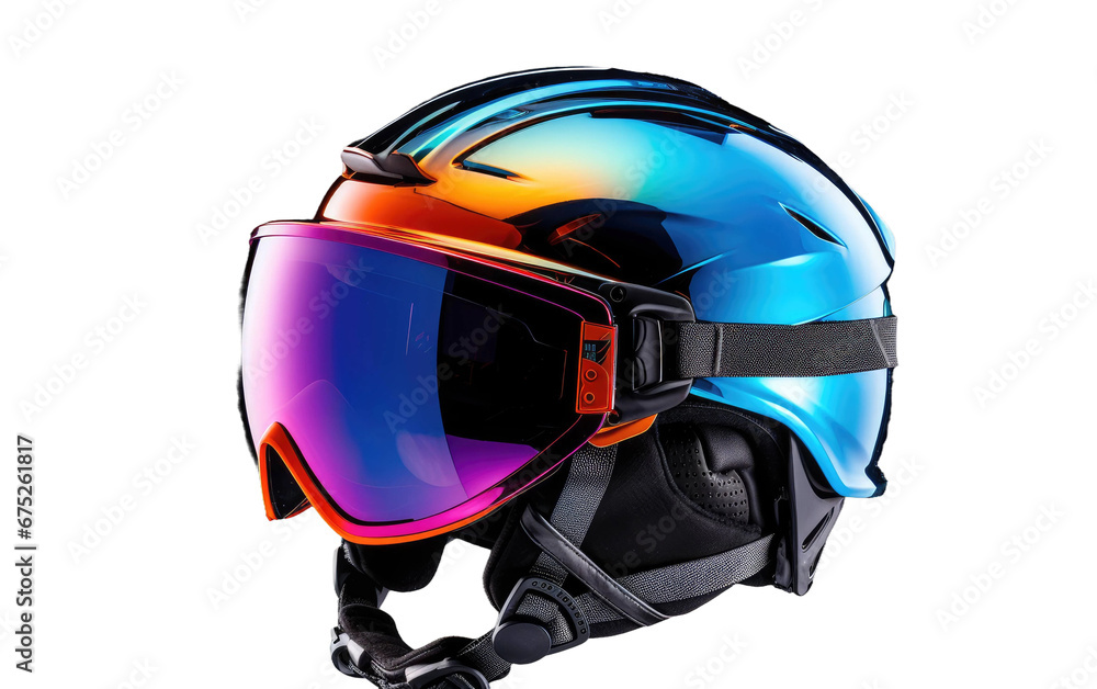 Winter Sports Gear Ski Helmet on Transparent PNG - obrazy, fototapety, plakaty 