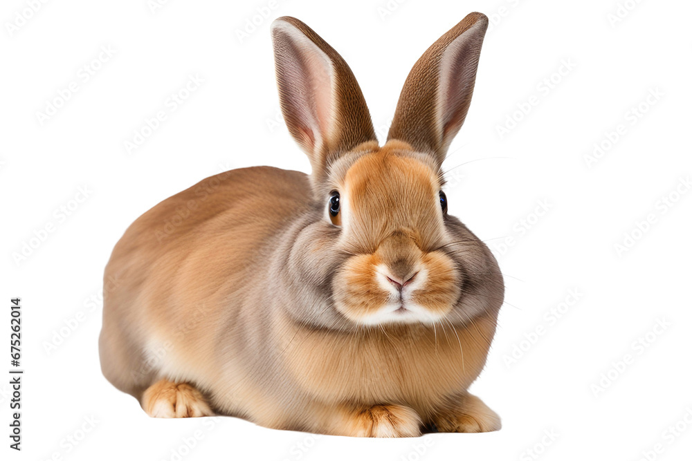 a high quality stock photograph of a single happy satisfied long ear pet rabbit full body isolated on a white background a high quality stock photograph of a single happy satisfied long ear pet rabbit full body isolated on a white background