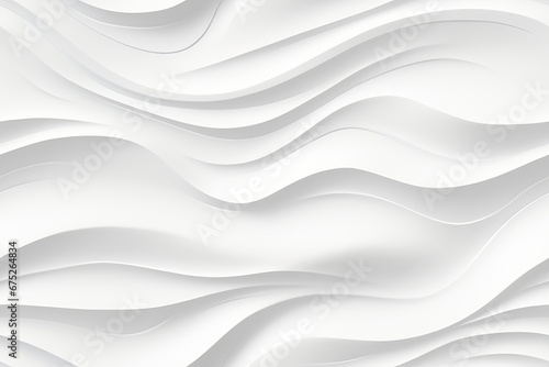 white and light gray abstract wave modern background illustration. Seamless pattern. Generative AI © dashtik