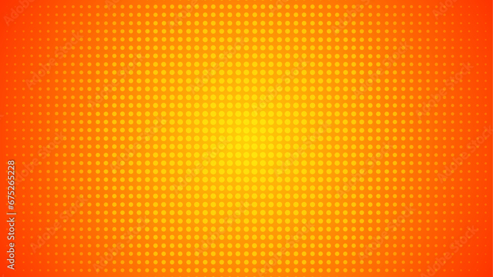 Abstract orange background, halftone dots Abstract orange background, halftone dots