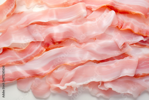 Fondo de lonchas finas de jamón o bacon. photo