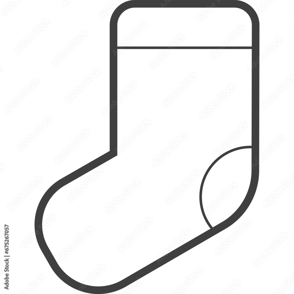 New Year Sock Gift Icon New Year Sock Gift Icon