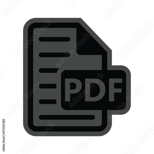 PDF icon. simple PDF vector for web . vector illustration 10 Eps .