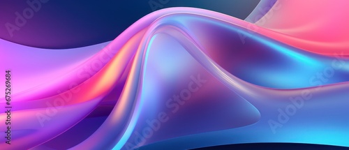 iridescent neon curved wave:,abstract fluid motion background, perfect for 3d render, banners, wallpapers, posters, and covers