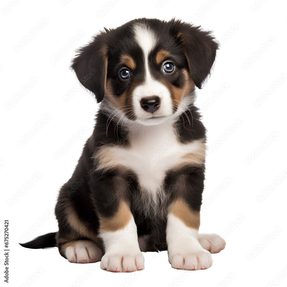 Cute puppy on transparent background PNG