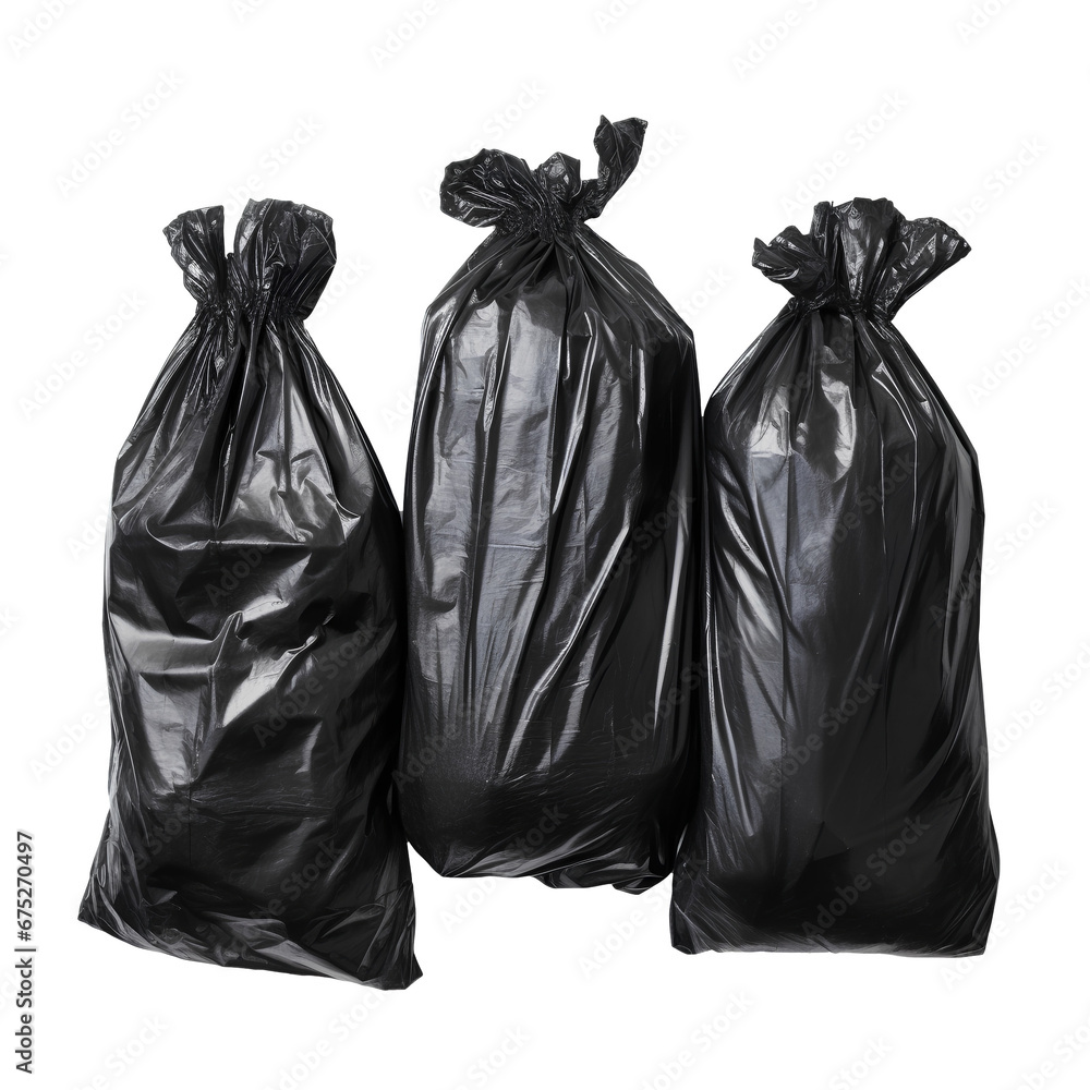 Garbage bags on transparent background PNG