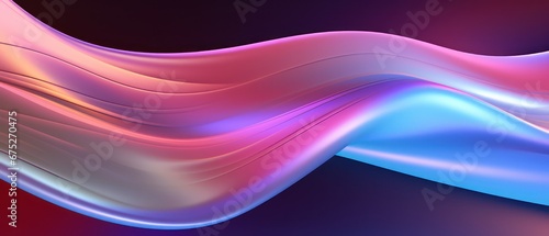 iridescent neon curved wave:,abstract fluid motion background, perfect for 3d render, banners, wallpapers, posters, and covers