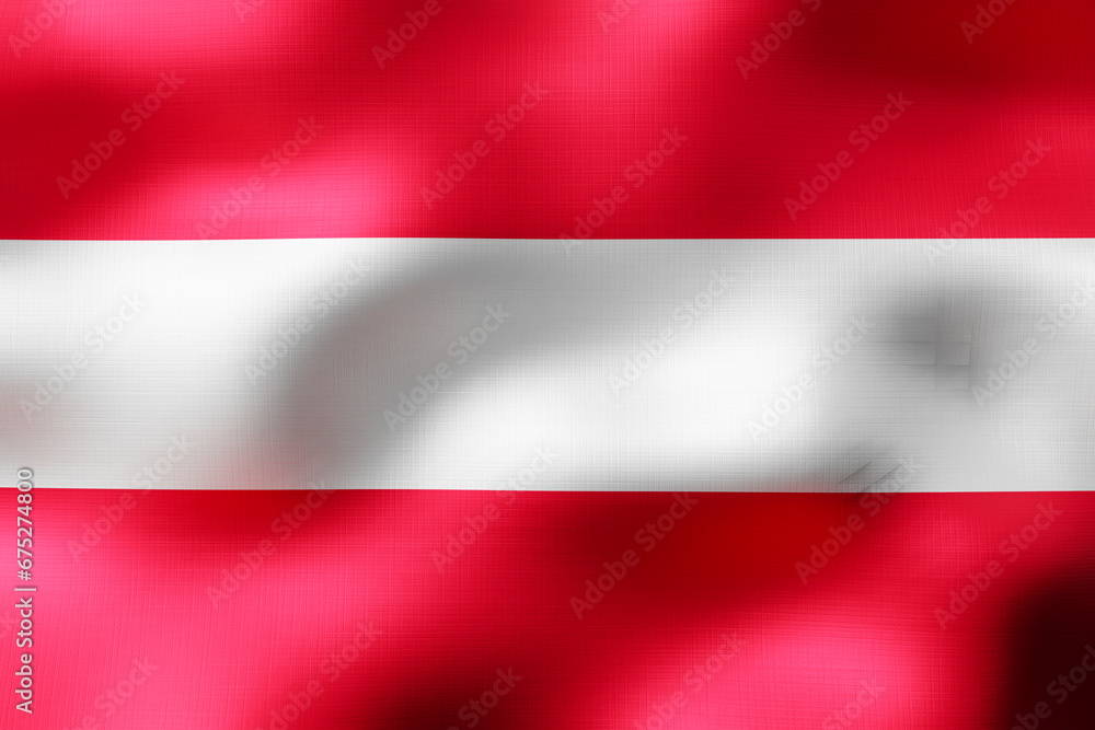 Austria - textile flag - 3d illustration Austria - textile flag - 3d illustration