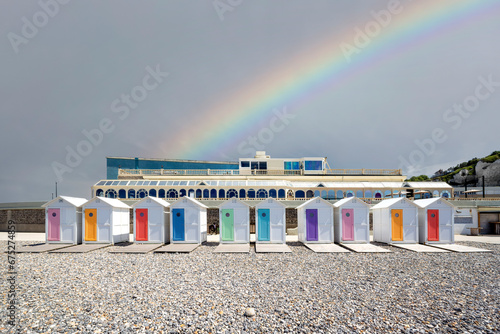 Le Tréport, cabines de plage.