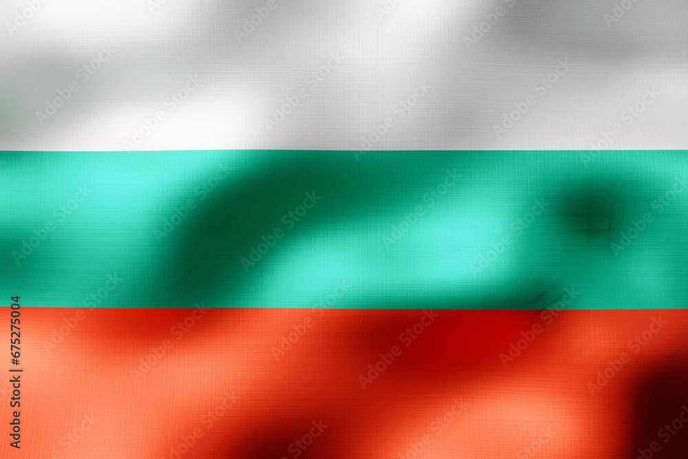 Obraz premium Bulgaria - textile flag - 3d illustration