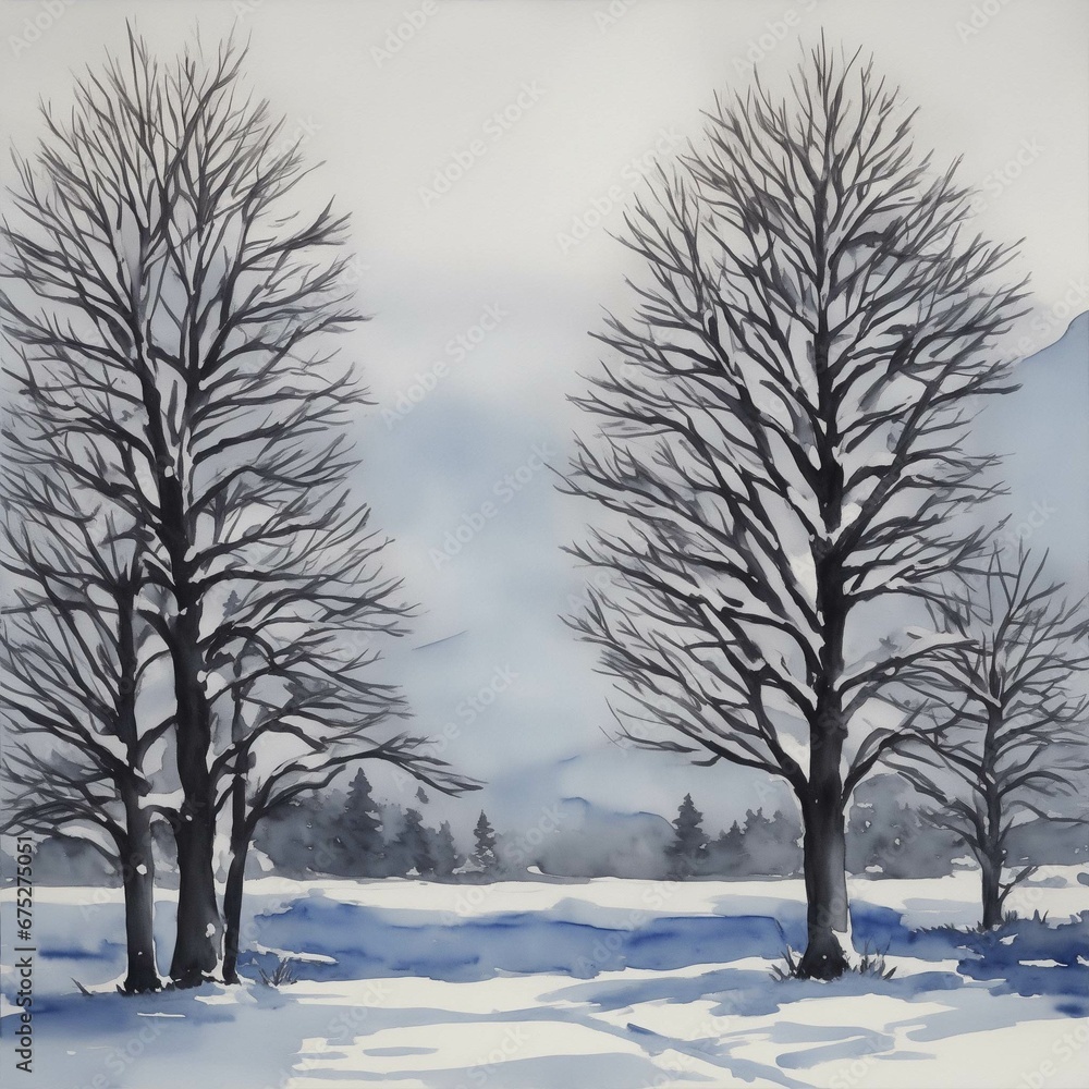 trees in snow trees in snow