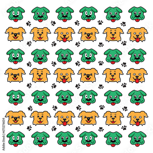 pattern dogs design vector
