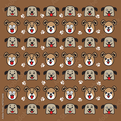 pattern dogs design vector 