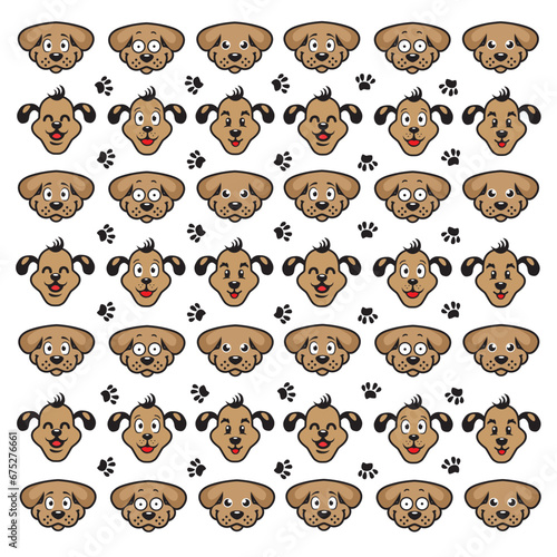 pattern dogs design vector
