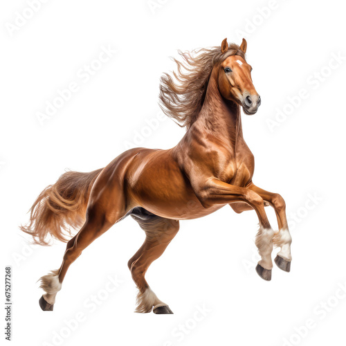 horse looking isolated on white