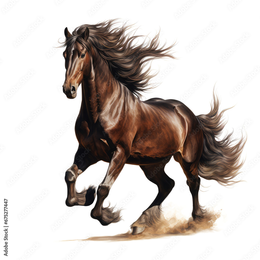 Obraz premium horse looking isolated on white