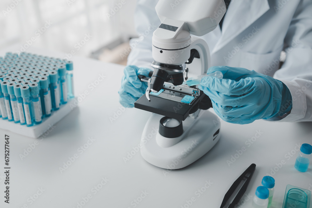 chemist is doing an experiment in the laboratory, A scientist is using a microscope to analyze the chemical composition, A scientific experiment is searching for biological answers in a laboratory. chemist is doing an experiment in the laboratory, A scientist is using a microscope to analyze the chemical composition, A scientific experiment is searching for biological answers in a laboratory.