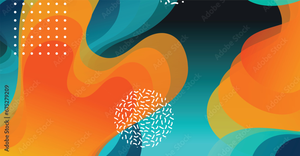 Abstract liquid wave background with colorful background