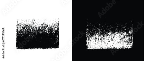 Charcoal pencil textures vector on white and black background