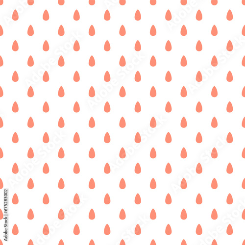 Seamless pattern with pink raindrop