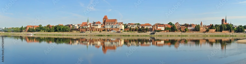 Panorama of Toruń from the Vistula river side